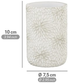 Portaspazzolino bianco/dorato in poliresina Montalfano – Wenko