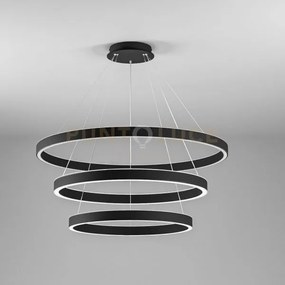 Criseide s/3 - lampadario a sospensione nero a led 3 cerchi 3000k 6...