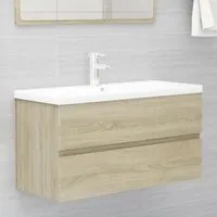 Mobile Bagno con Lavabo Integrato Rovere Sonoma in Truciolato cod mxl 68947