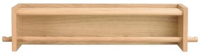 Appendiabiti da parete con ripiano in legno di quercia in colore naturale Hillmond - Rowico