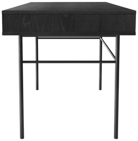 Scrivania nera a righe, 130 x 60 cm - Woodman