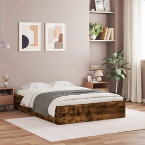 Giroletto Con Cassetti Rovere Fumo 135x190 Cm Legno Multistrato /