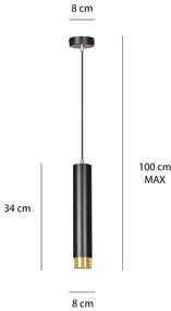 Lampada a Sospensione in Acciaio KIBO 1 GU10