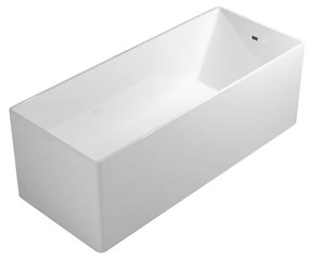 Ceramica Flaminia Wash Vasca da bagno 170x70 con troppopieno sistema di scarico e piletta in Pietraluce bianco