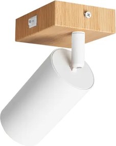 Brilagi - Faretto da parete orientabile SELE 1xGU10/30W/230V bianco/effetto rovere