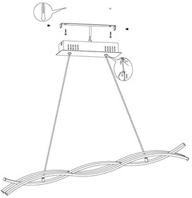 Eglo 99317 - Plafoniera LED LASANA LED/36W/230V