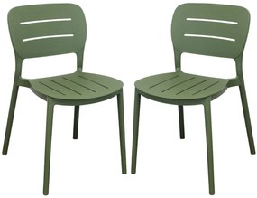 HAZEL - set 2 sedie in polipropilene impilabili