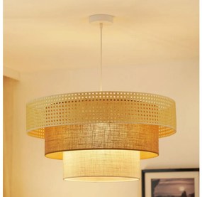 Brilagi - Lampadario a sospensione CEDAR LUNETA 1xE27/15W/230V Ø60 rattan marron