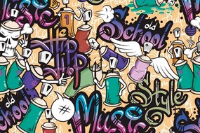 Carta da parati – Con arte grafica street art