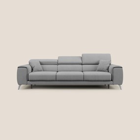 Fusion divano con 3 sedute allungabili in tessuto smacchiabile T05 grigio