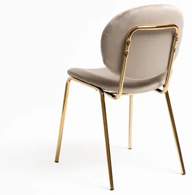 Sedie Lenor Golden Velluto - Beige