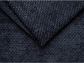 Divano angolare blu scuro (con penisola a destra/con chaise lounge) con rivestimento in ciniglia Lupine – Micadoni