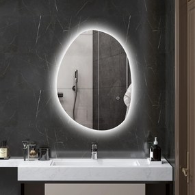 Specchio da Bagno con Luce LED Regolabile 70x5x50 cm in Vetro Temperato...