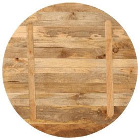 Piano per tavolo Ø 80x2,5cm rotondo in legno massello di mango