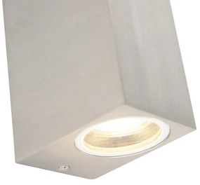 Applique da parete moderna in alluminio a 2 luci IP44 - Baleno