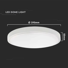 Plafoniera LED da bagno LED/24W/230V 3000K IP44 diametro 29,5 cm bianco