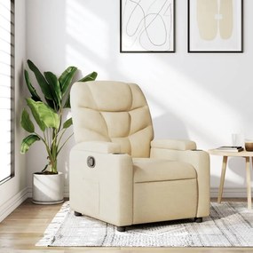 Poltrona Reclinabile İn Tessuto Crema /