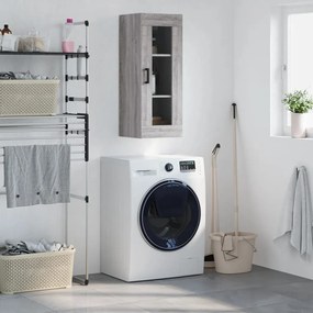 Mobile A Parete Grigio Sonoma 34,5x34x90 Cm /