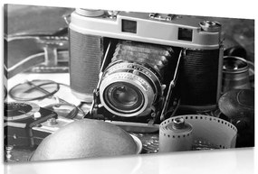 Stampa su tela – Fotocamera antica in bianco e nero