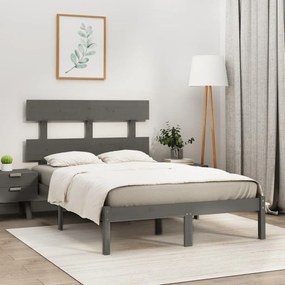 Giroletto Grigio İn Legno Massello 135x190 Cm Double /