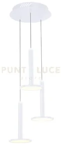 Lampadario led a tre pendenti tua md17033012-3awh bianco
