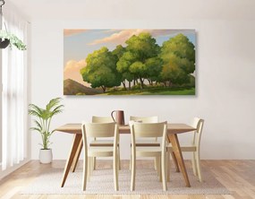 Stampa su tela – Tramonto sulla campagna