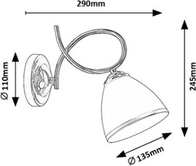 Brilagi - Lampada da parete FRED 1xE27/60W/230V cromo lucido