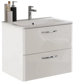 Armadietto bagno a terra Best 2 cassetti P 45.5 x L 59.5 x H 50 cm laccato bianco