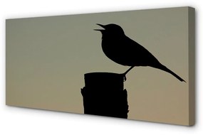 Quadro su tela Uccello nero 100x50 cm