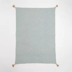 Coperta Plaid In Cotone Paraiba Celadon - Beige Lino - Sklum