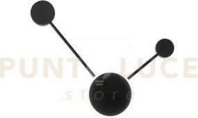 Plafoniera led etere nera 10w 1380lm cct 3000k 4000k 6500k 33x6x45c...