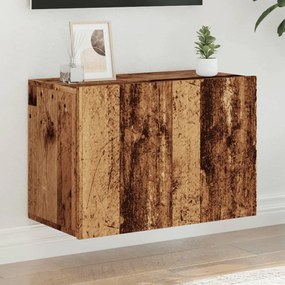 Mobile Tv A Parete Legno Antico 60x30x41 Cm /