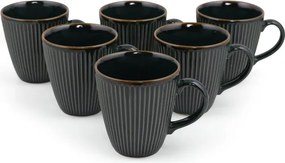 Tazze in ceramica verde scuro in set da 6 pezzi 0,3 l - Hermia