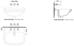 Flaminia EVERGREEN EG206 Batteria lavabo tre fori parete lavabo cromo