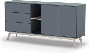 Cassettiera verde polveroso 165x80x40 cm Pisco – Marckeric