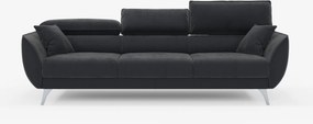 Michelangelo 4 Posti – Divano con 3 sedute estensibili e poggiatesta reclinabili in elegante tessuto vellutino smacchiabile T30