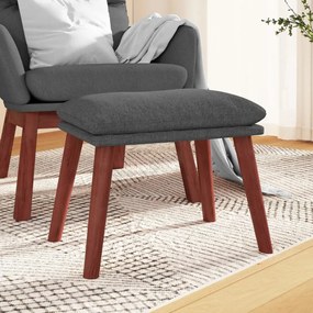 Poggiapiedi Grigio Scuro 45x29,5x35 Cm İn Tessuto /