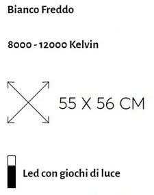 Stella Natalizia LED DOPPIA ILLUMINAZIONE, 56x56cm, IP44 Colore Bianco Freddo 8000 - 12000 °K