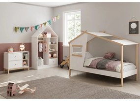 Letto per bambini in legno di pino bianco 90x190 cm Luba - Marckeric