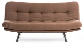 Divano letto 2 posti BINA, marrone chiaro