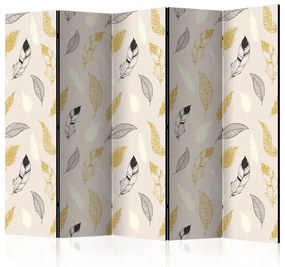Paravento Golden Feathers II [Room Dividers]