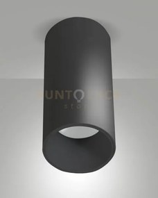 Ray plafoniera nera cilindrica a led 15w 3000k 1440lm