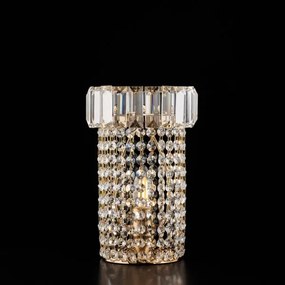 Lumetto in ferro e ottone dorato con strass 1 luce vladimir