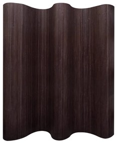 Pannello divisore per la stanza bambù marrone scuro 250x165 cm