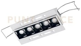 Gfa1130n- faretto ad incasso 5 luci a scomparsa a led 4000k 830lm 1...