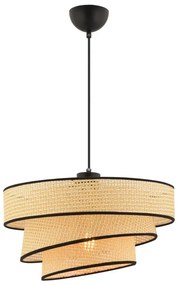 Lampadario a sospensione con cavo COUPER 1xE27/60W/230V beige/nero