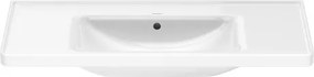 Lavabo 100x48 da incasso soprapiano per mobile senza foro con Troppopieno Bianco Lucido D-Neo 2367100060 Duravit