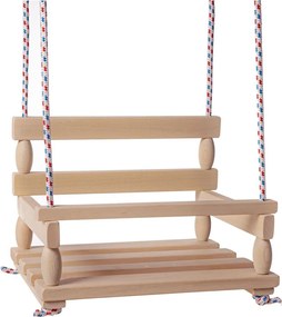 Altalena in legno beige per bambini