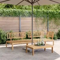 Set Divano Pallet da Giardino 3 pz in Legno Massello di Acacia 3209301