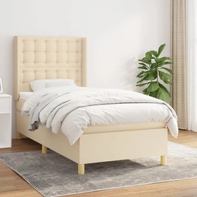 Giroletto A Molle Con Materasso Crema 100x200 Cm İn Tessuto /